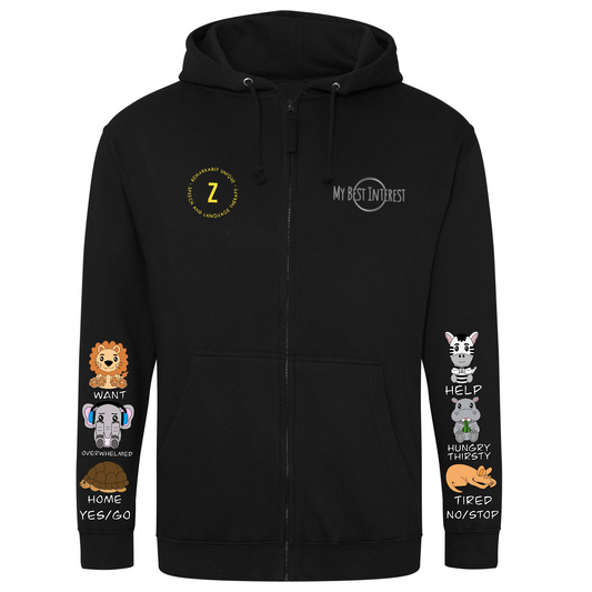 Zeebra Therapy x My Best Interest Safari Communication Jumper