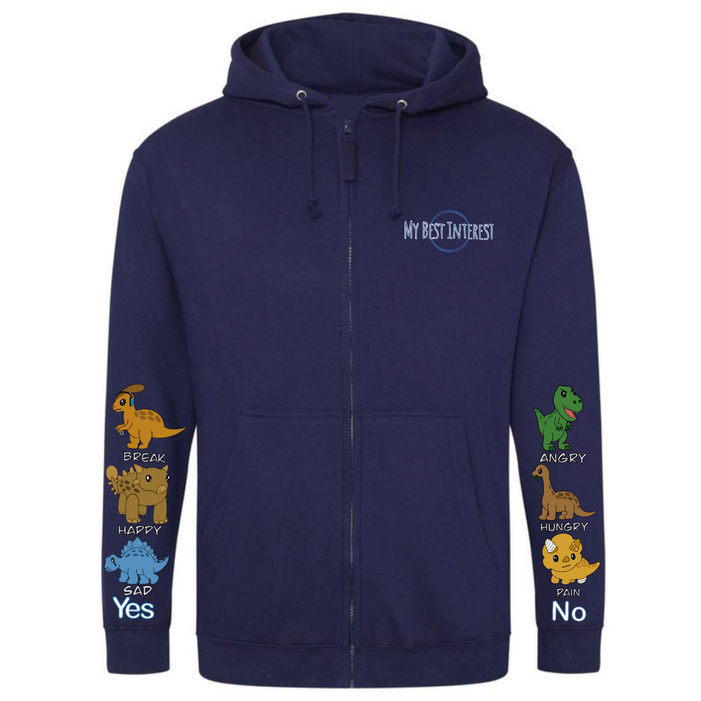 Adults Dinosaur Communication Zip Hoodie