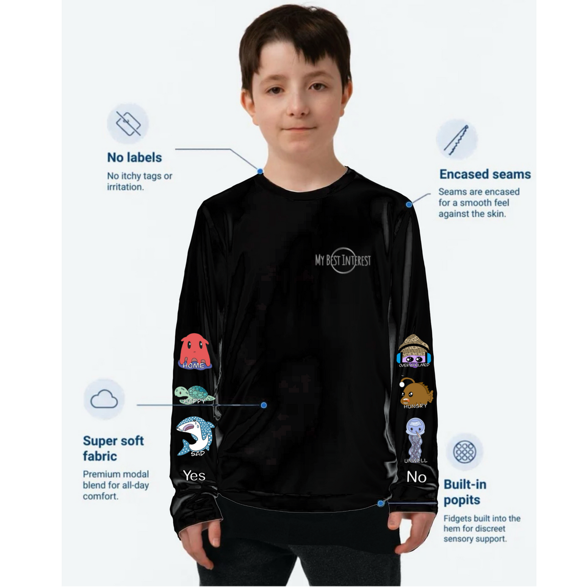 Kids Communication Fidget-T – Long Sleeve