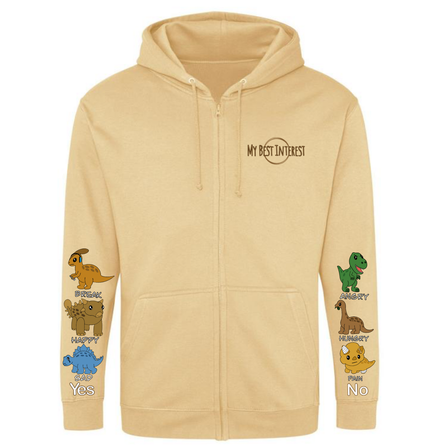 Adults Dinosaur Communication Zip Hoodie
