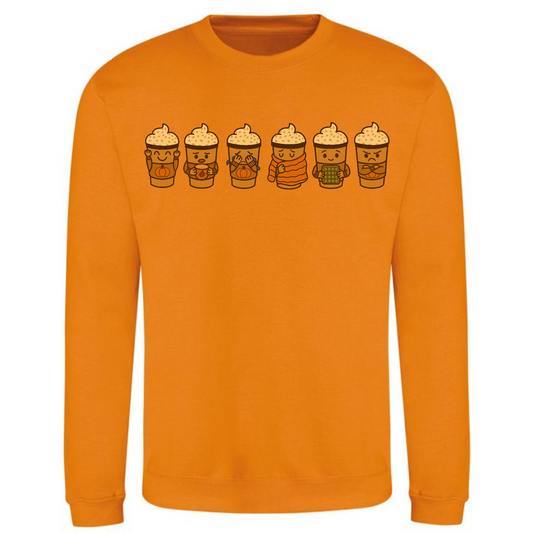Kids Pumpkin Spice Latte Communication Sweatshirt (Chest Print)