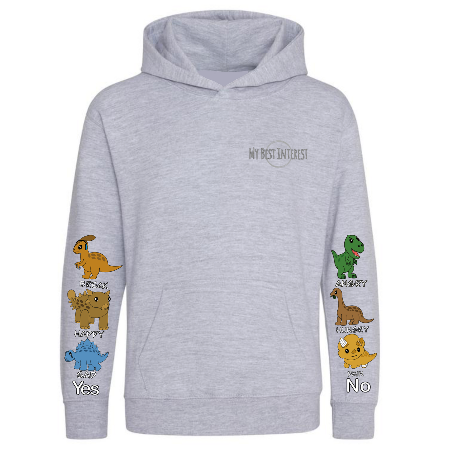 Adults Heavy Weight Dinosaur Communication Hoodie