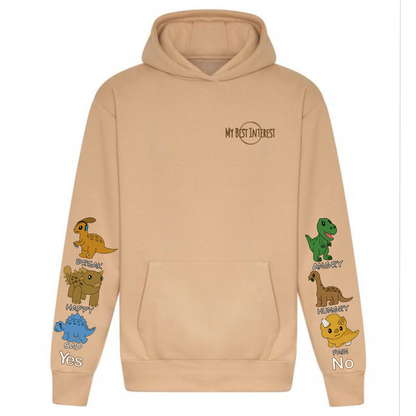 Adults Heavy Weight Dinosaur Communication Hoodie
