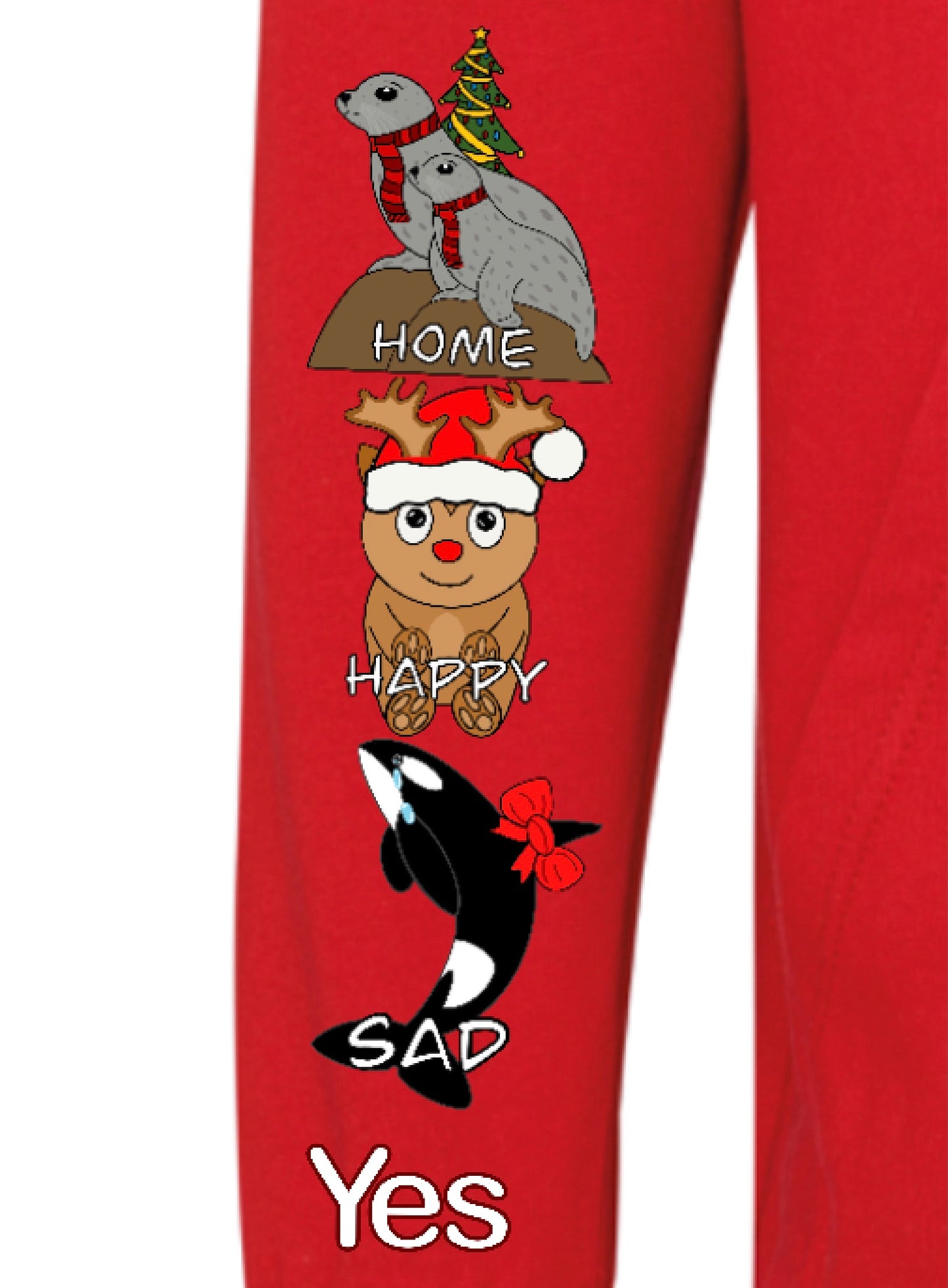 Adults Christmas Arctic Animals Communication Sweatshirt