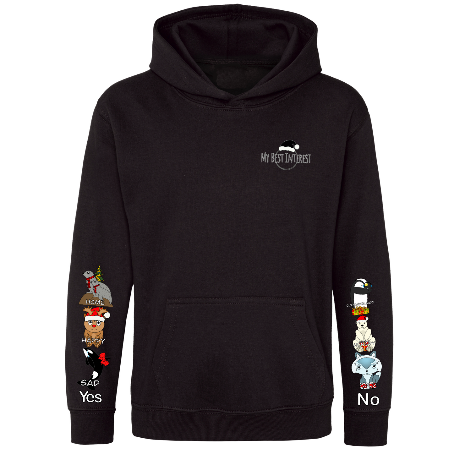 Adults Christmas Arctic Animals Communication Hoodie
