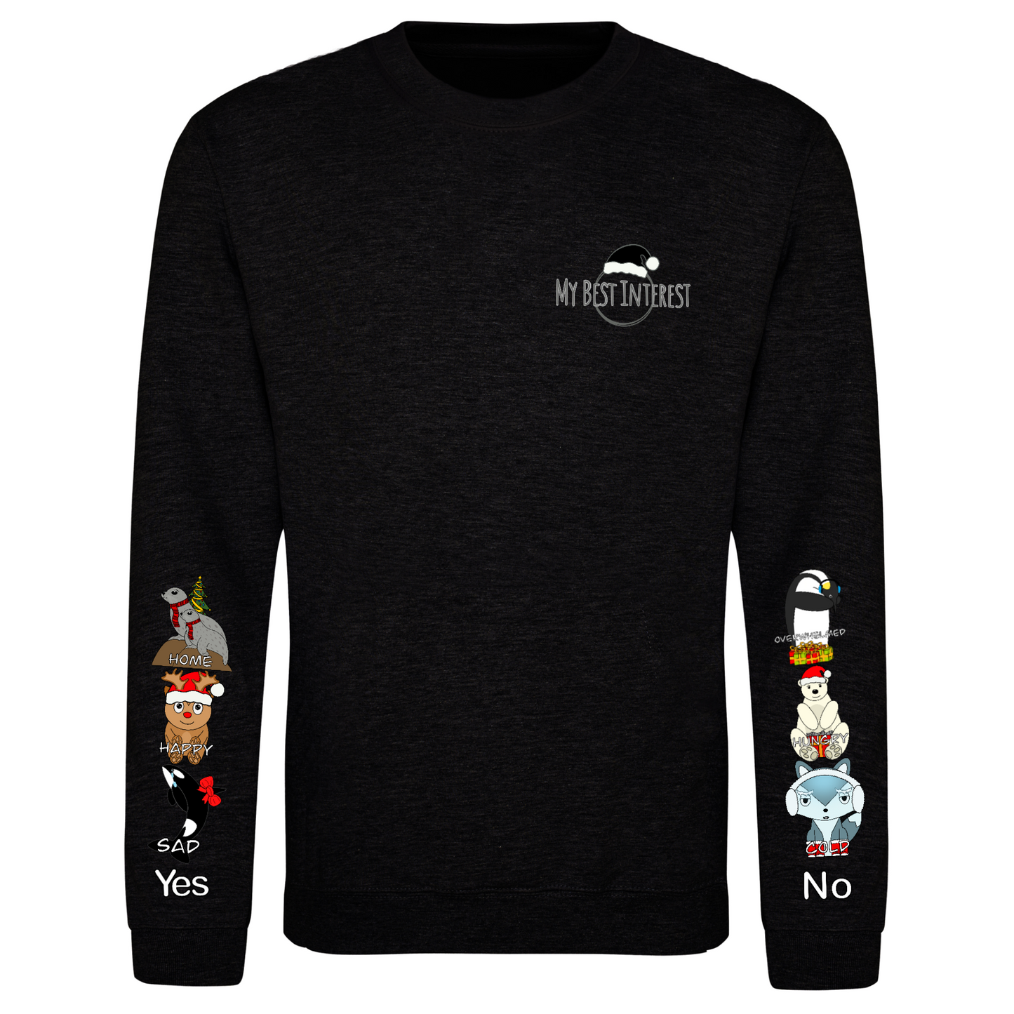 Adults Christmas Arctic Animals Communication Sweatshirt