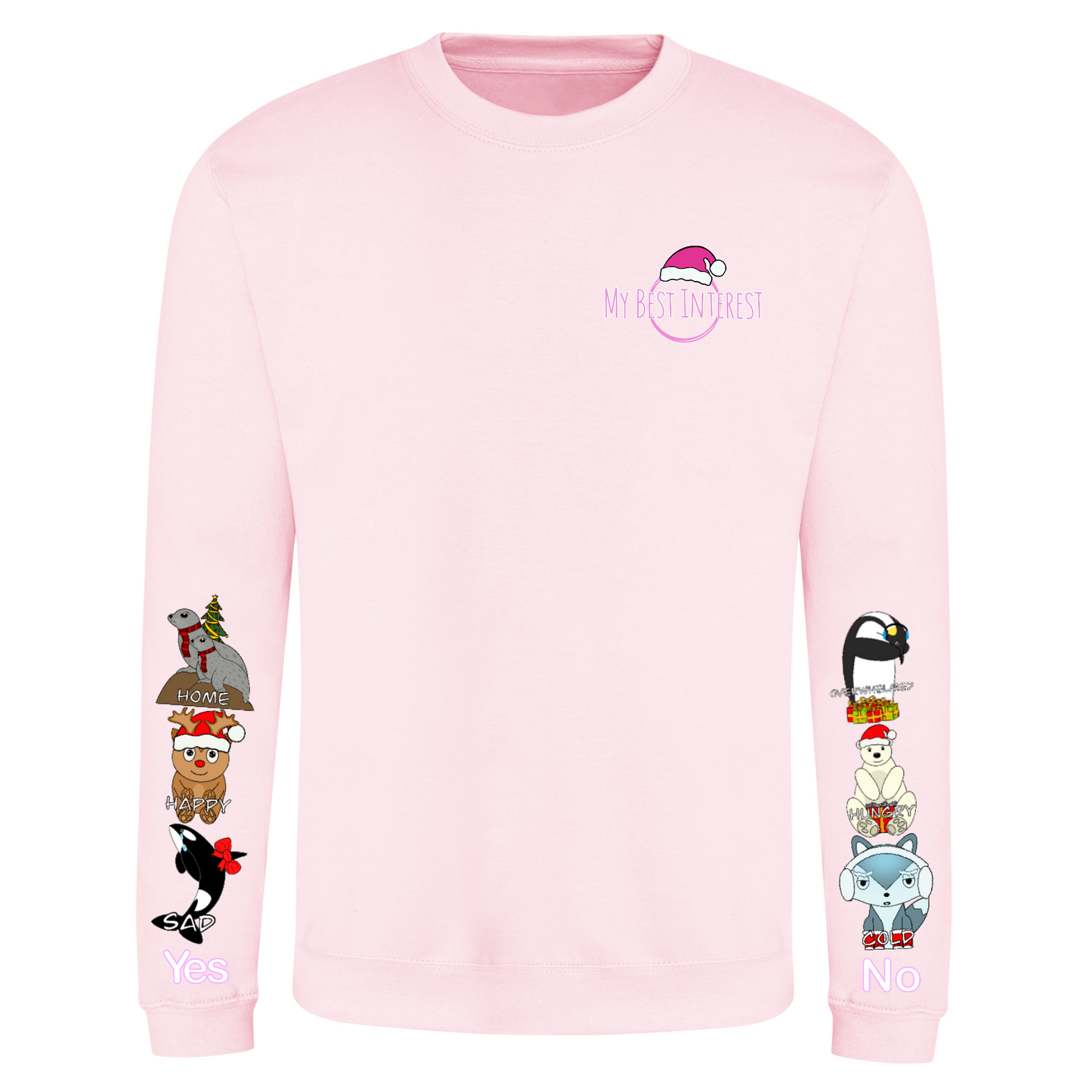 Adults Christmas Arctic Animals Communication Sweatshirt
