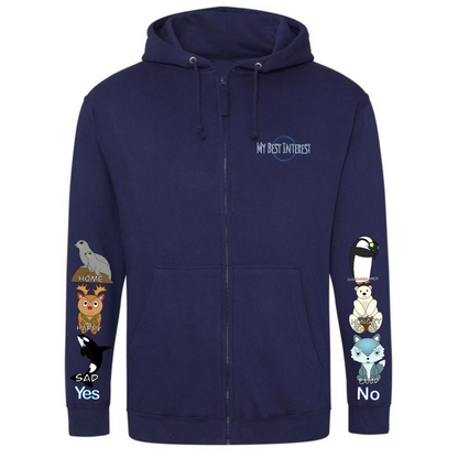 Kids Arctic Animals Communication Zip Hoodie