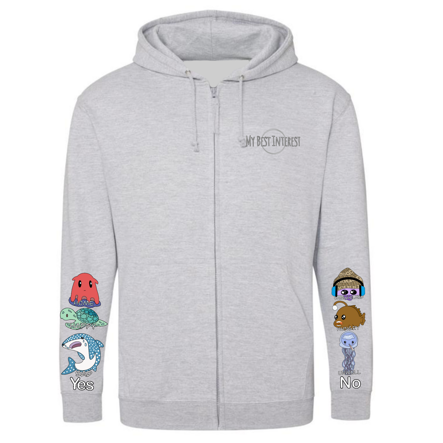 Kids Sea Creature Communication Zip Hoodie