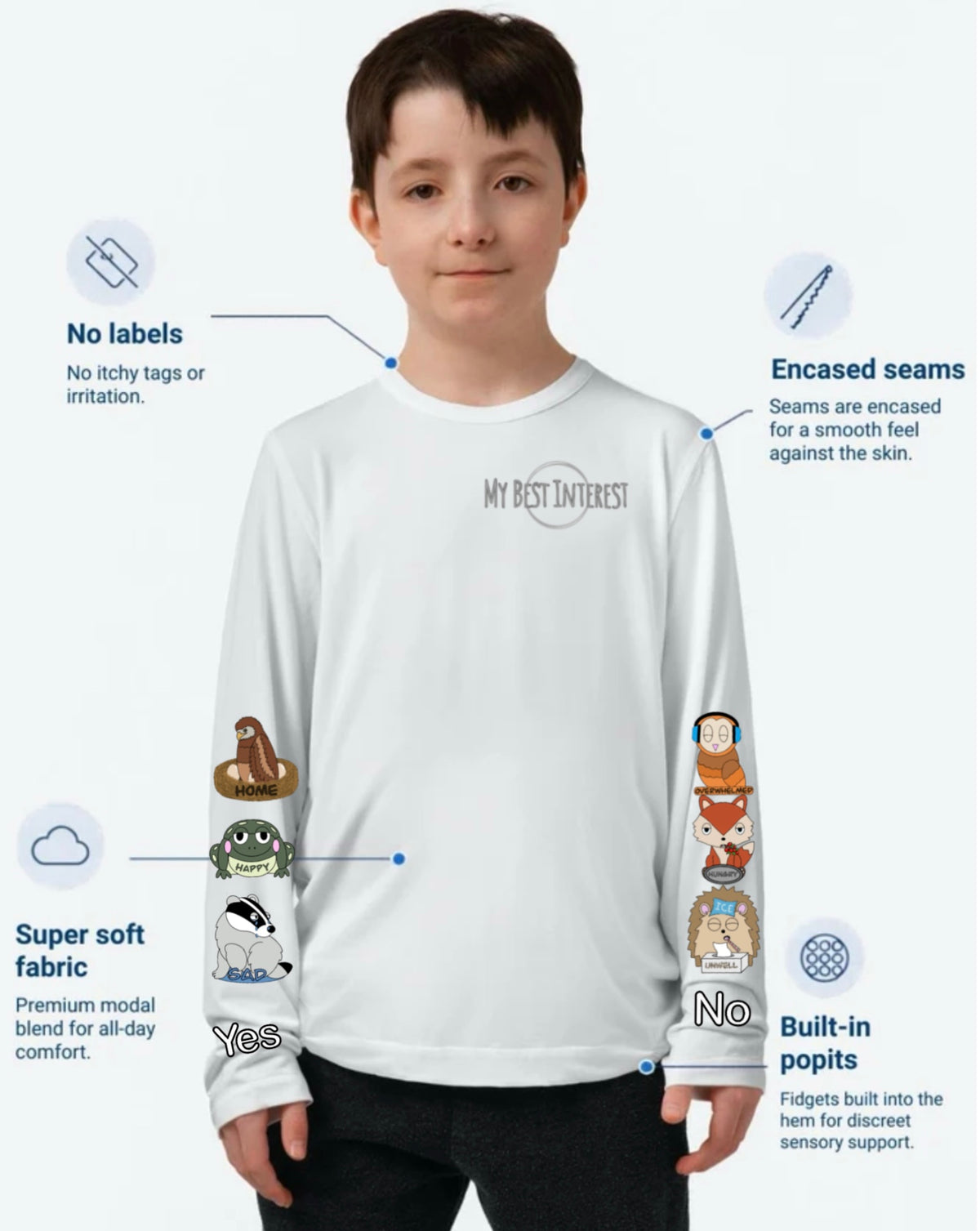 Kids Communication Fidget-T – Long Sleeve