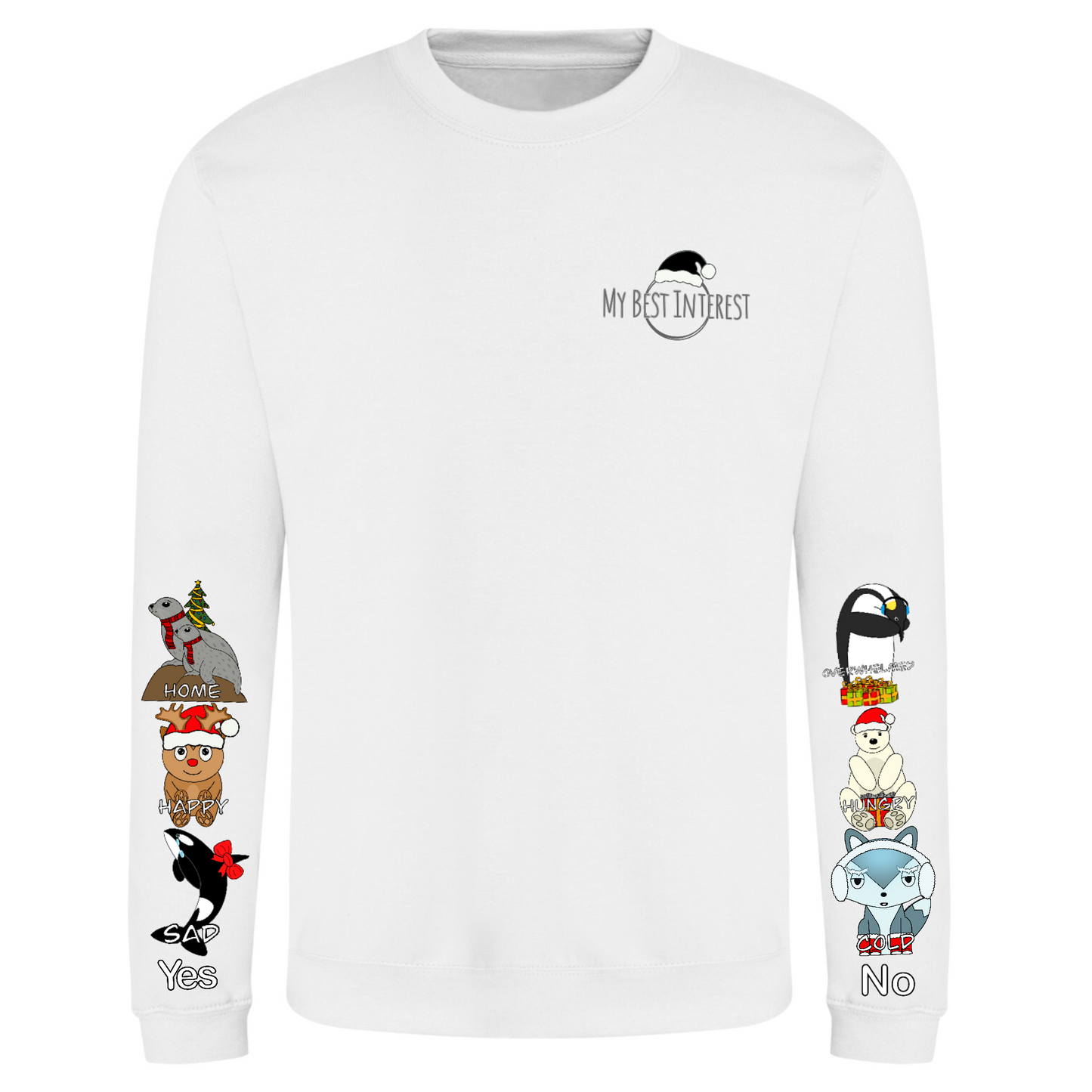 Adults Christmas Arctic Animals Communication Sweatshirt