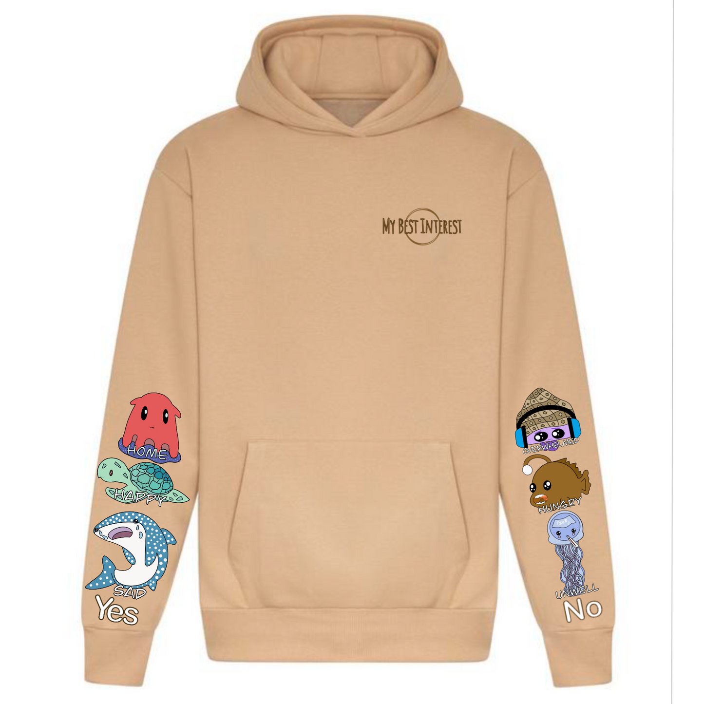 Adults Heavy Weight Sea Creatures Communication Hoodie