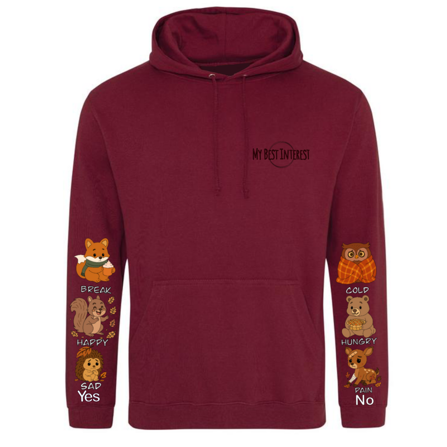 Adults Autumn Animals Communication Hoodie