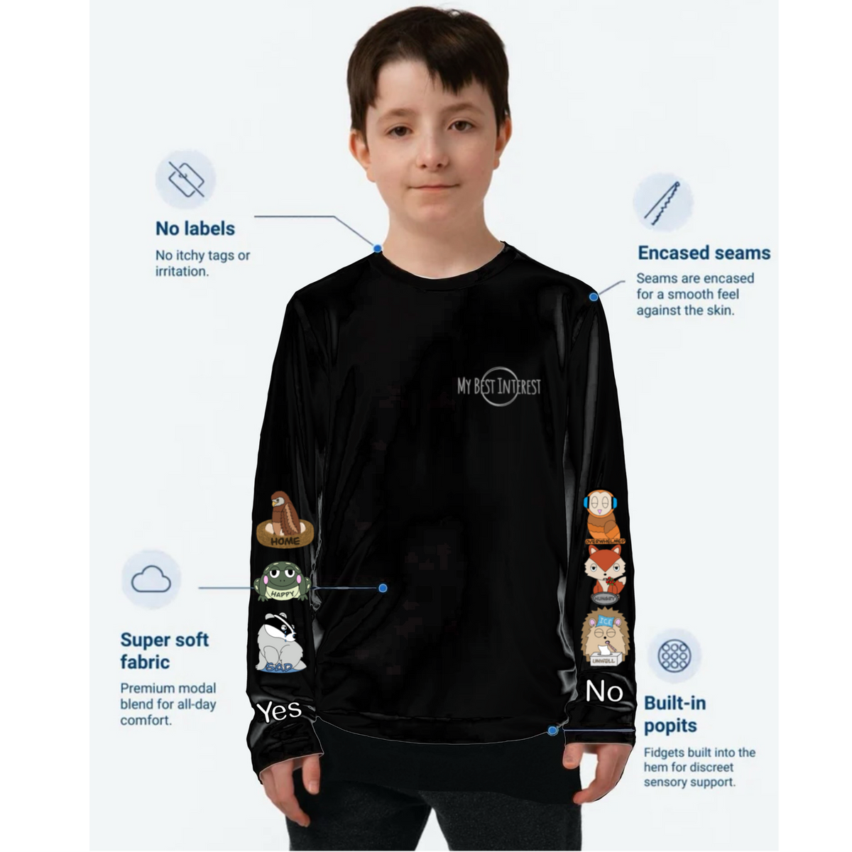 Kids Communication Fidget-T – Long Sleeve