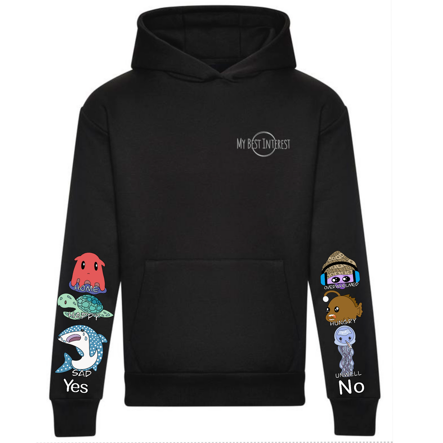 Adults Heavy Weight Sea Creatures Communication Hoodie