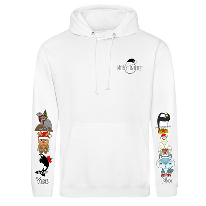 Kids Christmas Arctic Animals Communication Hoodie