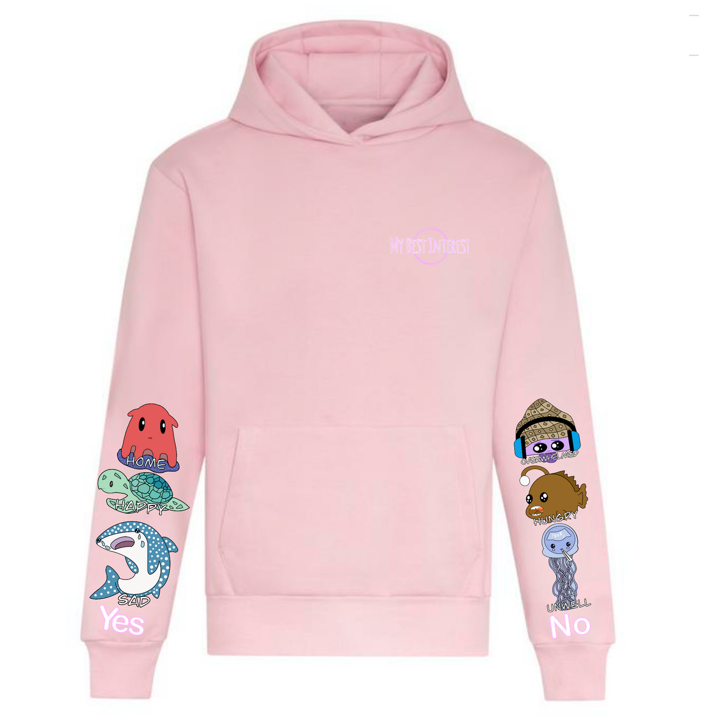 Adults Heavy Weight Sea Creatures Communication Hoodie