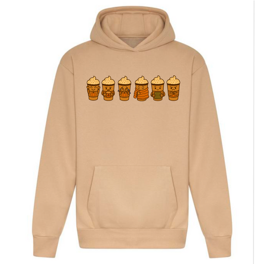 Adults Heavy Weight Pumpkin Spice Latte Communication Hoodie (Chest Print)