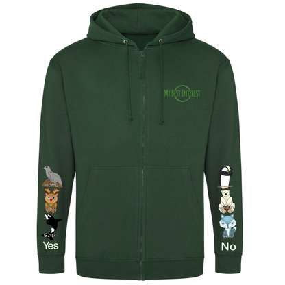 Kids Arctic Animals Communication Zip Hoodie