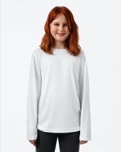 Kids Fidget-T – Long Sleeve- White