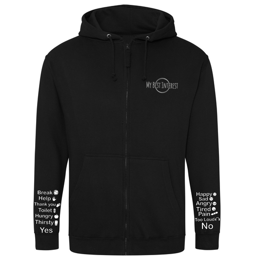 Adults “Just Words” Communication Zip Hoodie - Pre Order