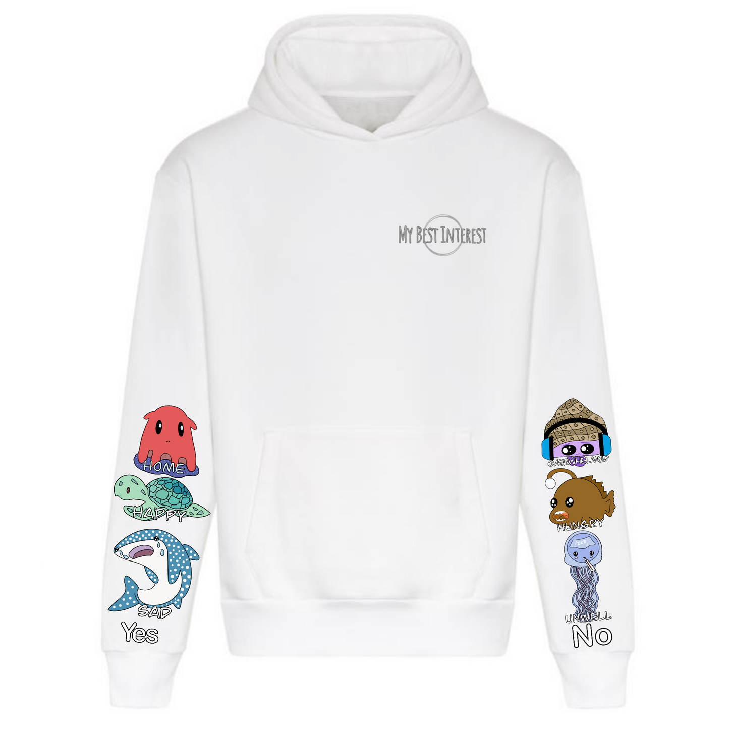 Adults Heavy Weight Sea Creatures Communication Hoodie