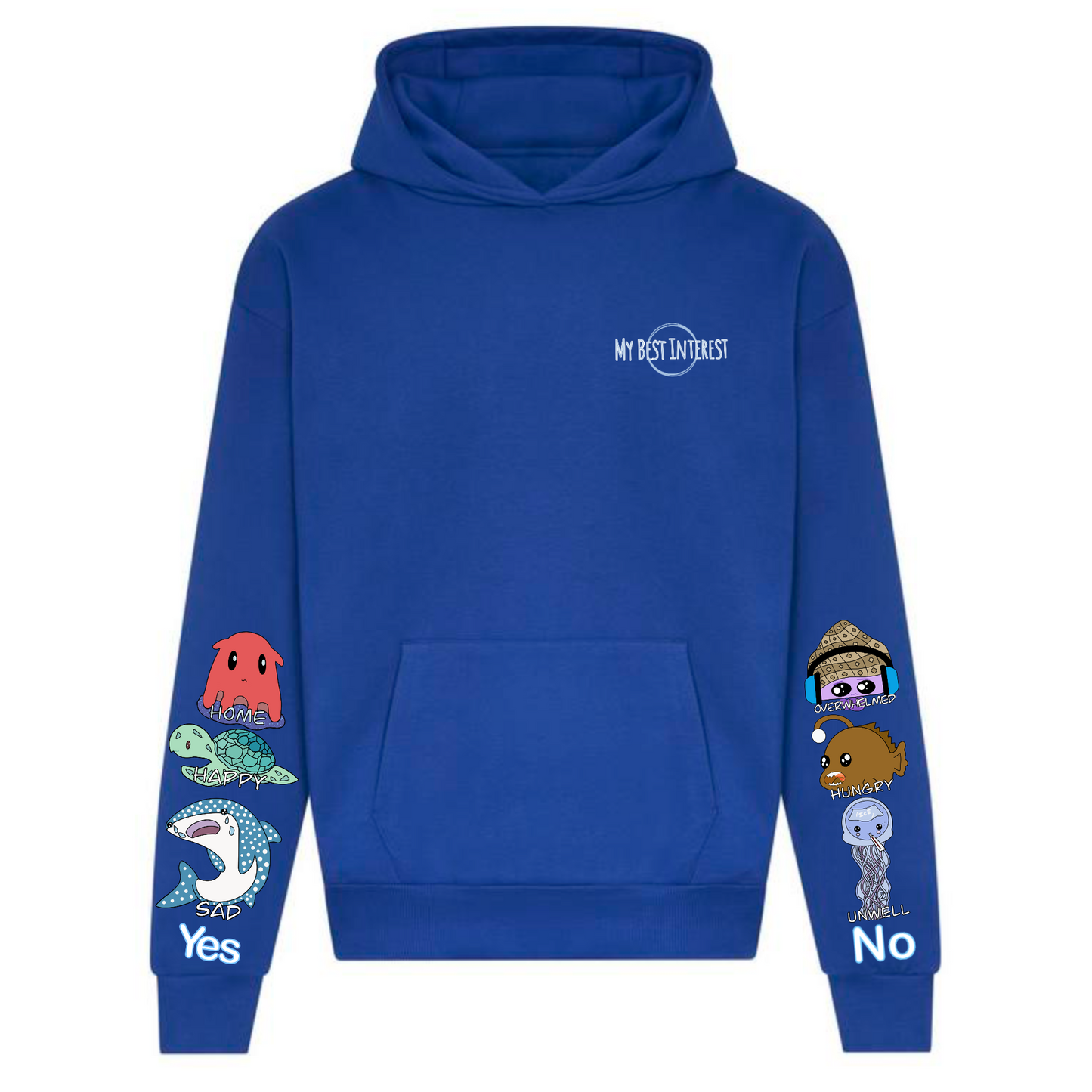 Adults Heavy Weight Sea Creatures Communication Hoodie