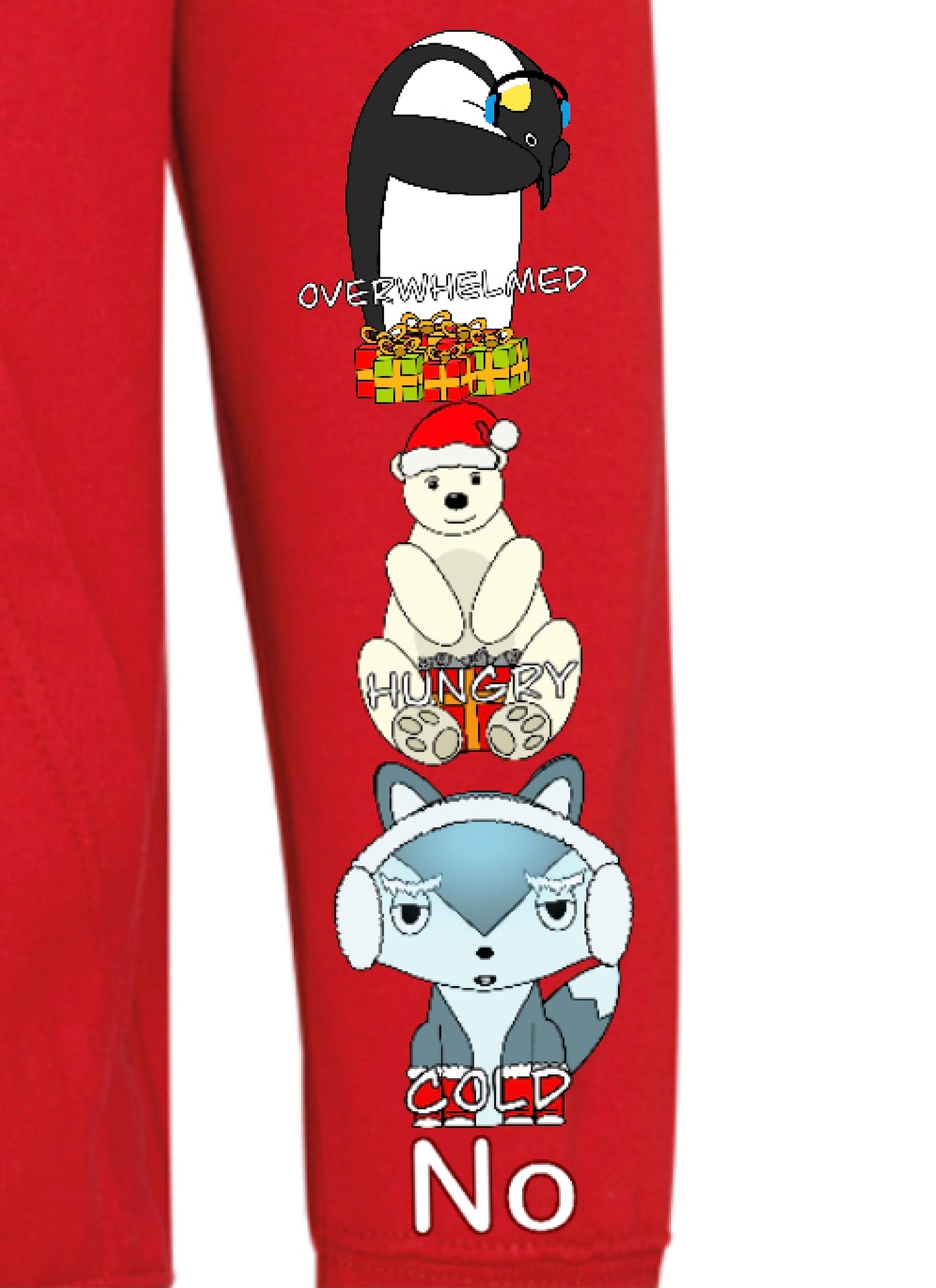 Adults Christmas Arctic Animals Communication Hoodie