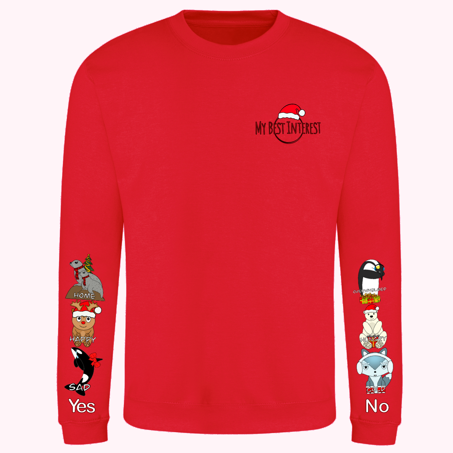 Adults Christmas Arctic Animals Communication Sweatshirt