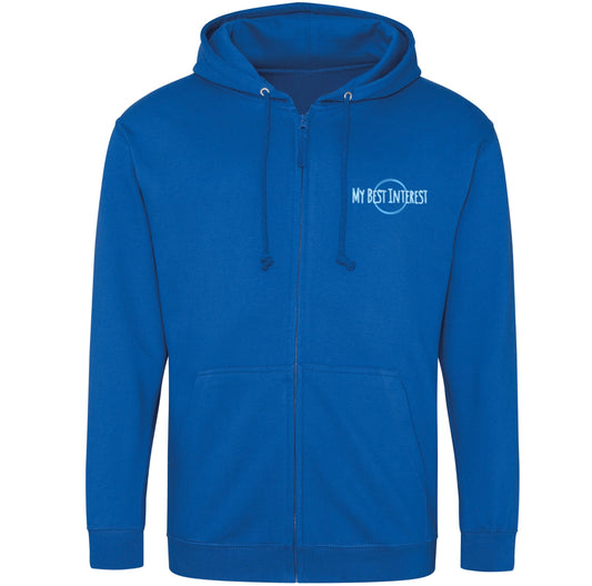 Medium Logo Royal Blue Zip Hoodie