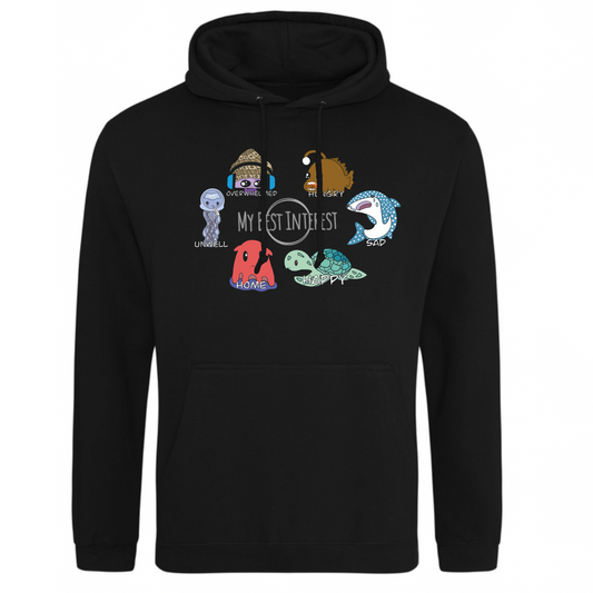 Adults Sea Creature Communication Hoodie (Chest Print)