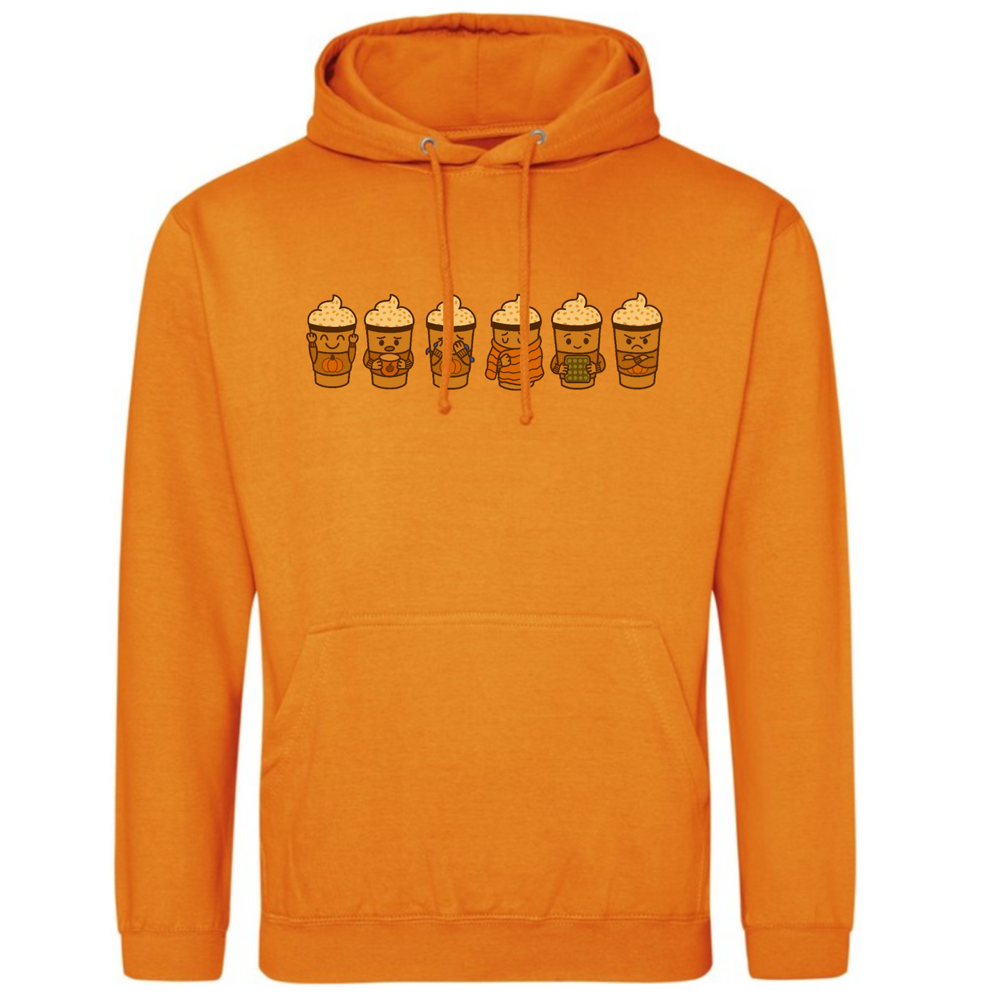 Adults Pumpkin Spice Latte Communication Hoodie (Chest Print)