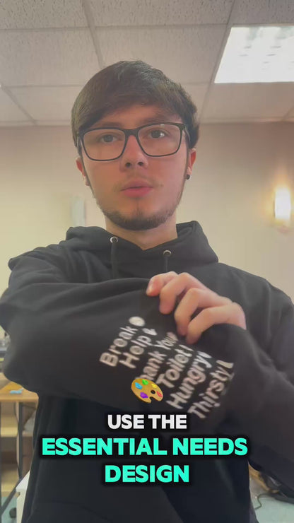 Adults Heavy Weight Essential Needs Communication Hoodie